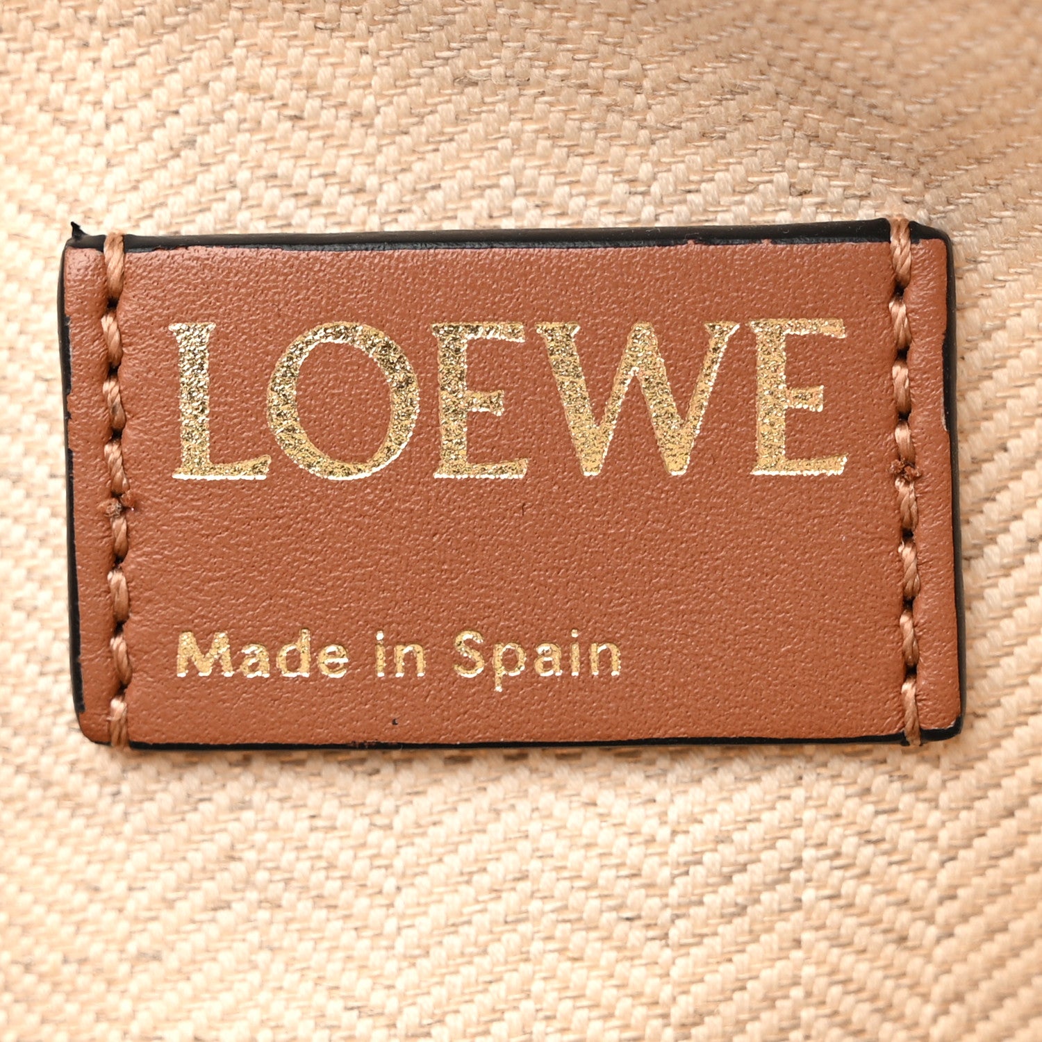 Loewe Jacquard Anagram Calfskin Pouch Tan 6 of 7