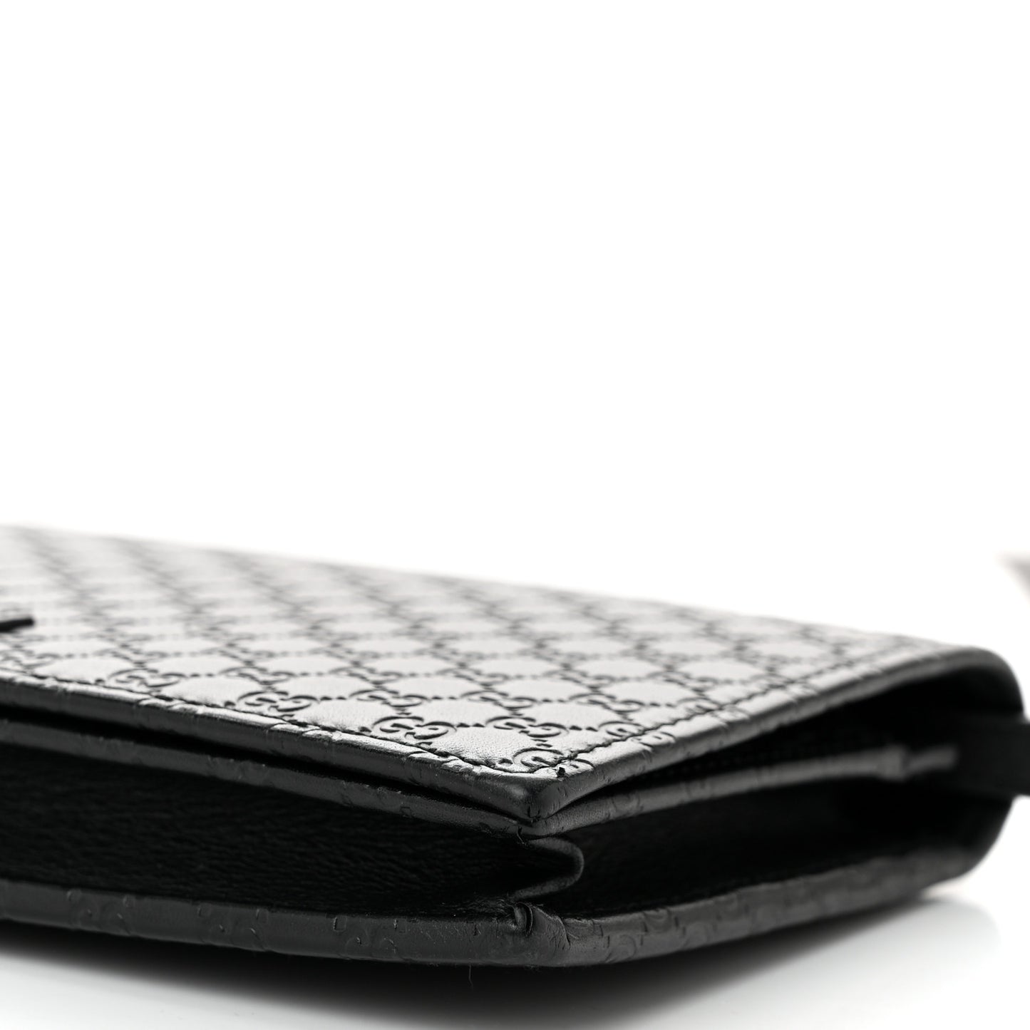 Microguccissima Crossbody Wallet Black