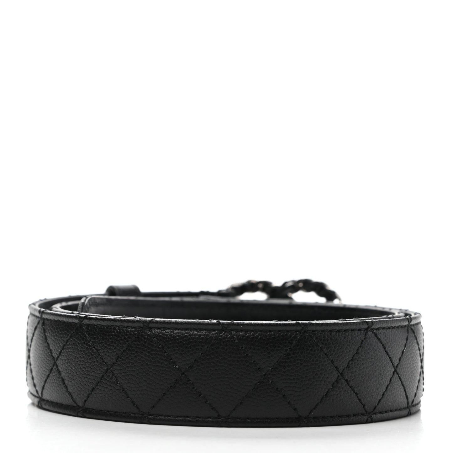 Caviar Quilted CC Chain Belt 85 34 Black