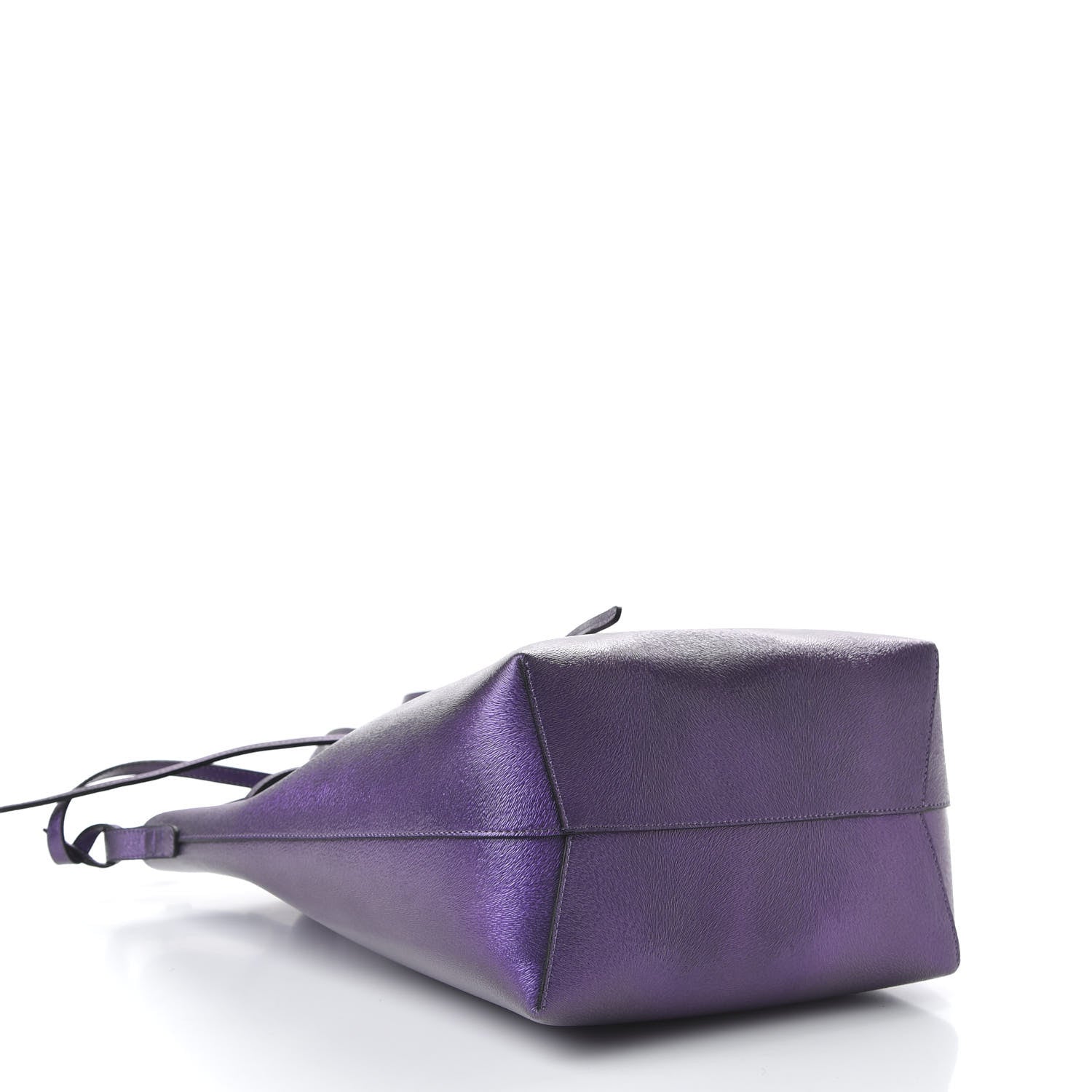 Mansur Gavriel Metallic Calfskin Bucket Bag Purple 4 of 9