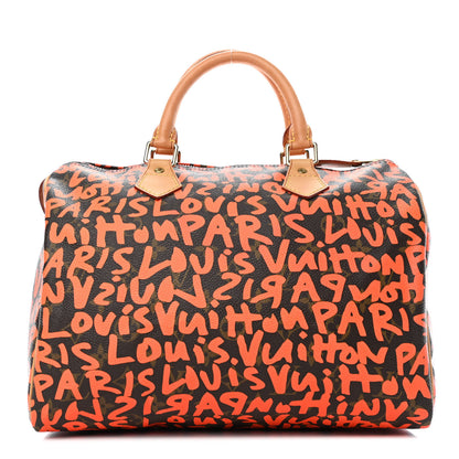 Louis Vuitton Monogram Graffiti Speedy 30 Orange 1 of 5