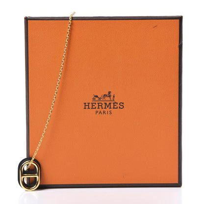 Hermes Swift O'Maillon Pendant Necklace Black 4 of 4