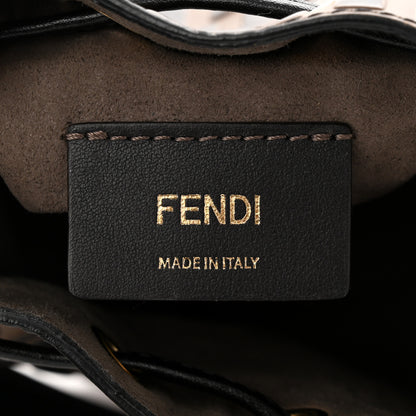 Fendi Vitello Liberty F is Fendi Bi-Color FF 1974 Embossed Mini Mon Tresor Bucket Bag Maya Black 6 of 14