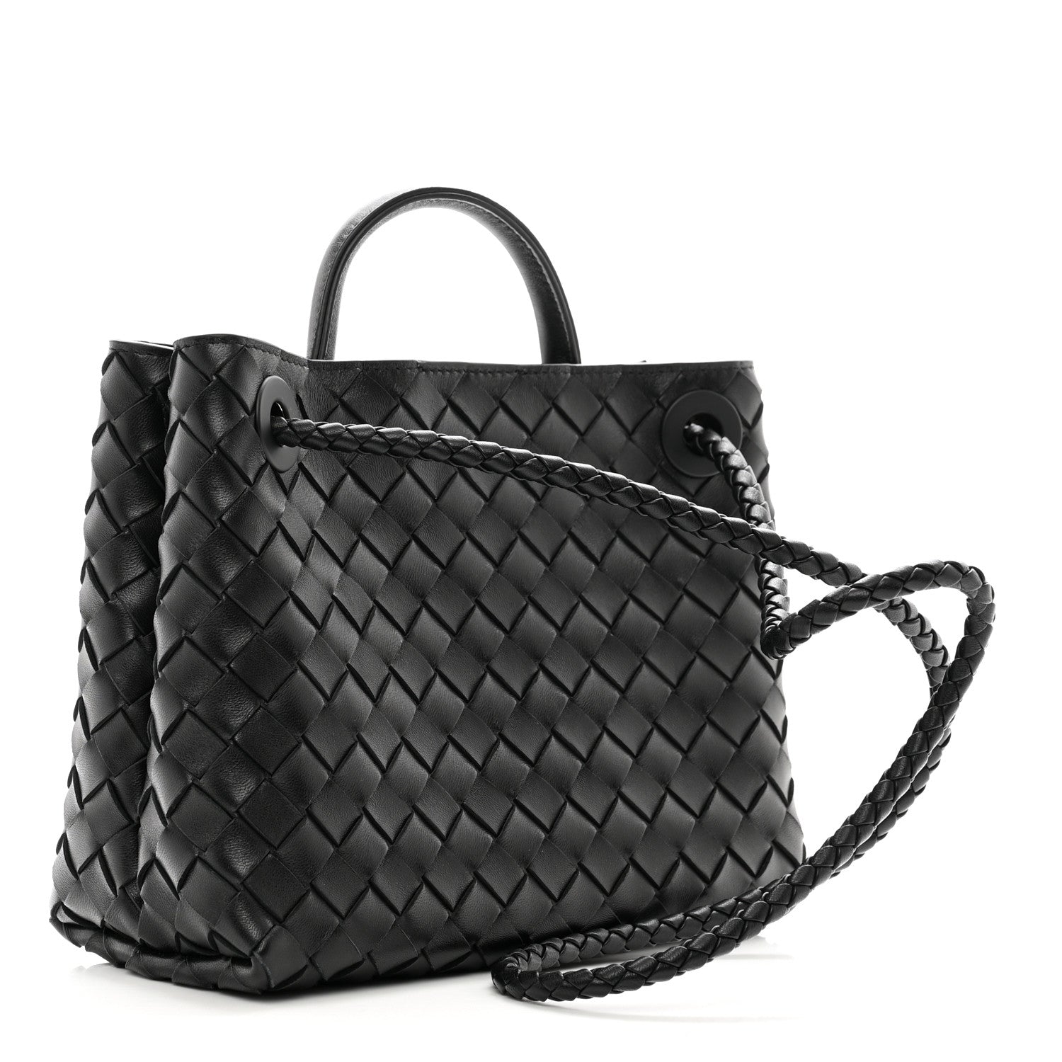 Bottega Veneta Nappa Intrecciato Small Andiamo Shoulder Bag Black 3 of 10