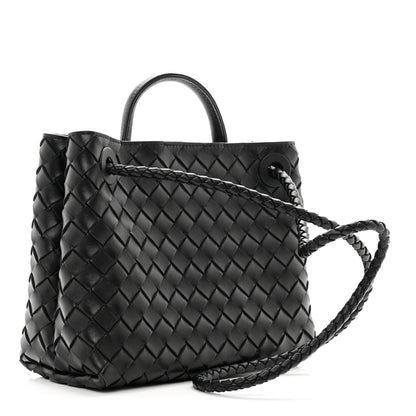 Bottega Veneta Nappa Intrecciato Small Andiamo Shoulder Bag Black 3 of 10