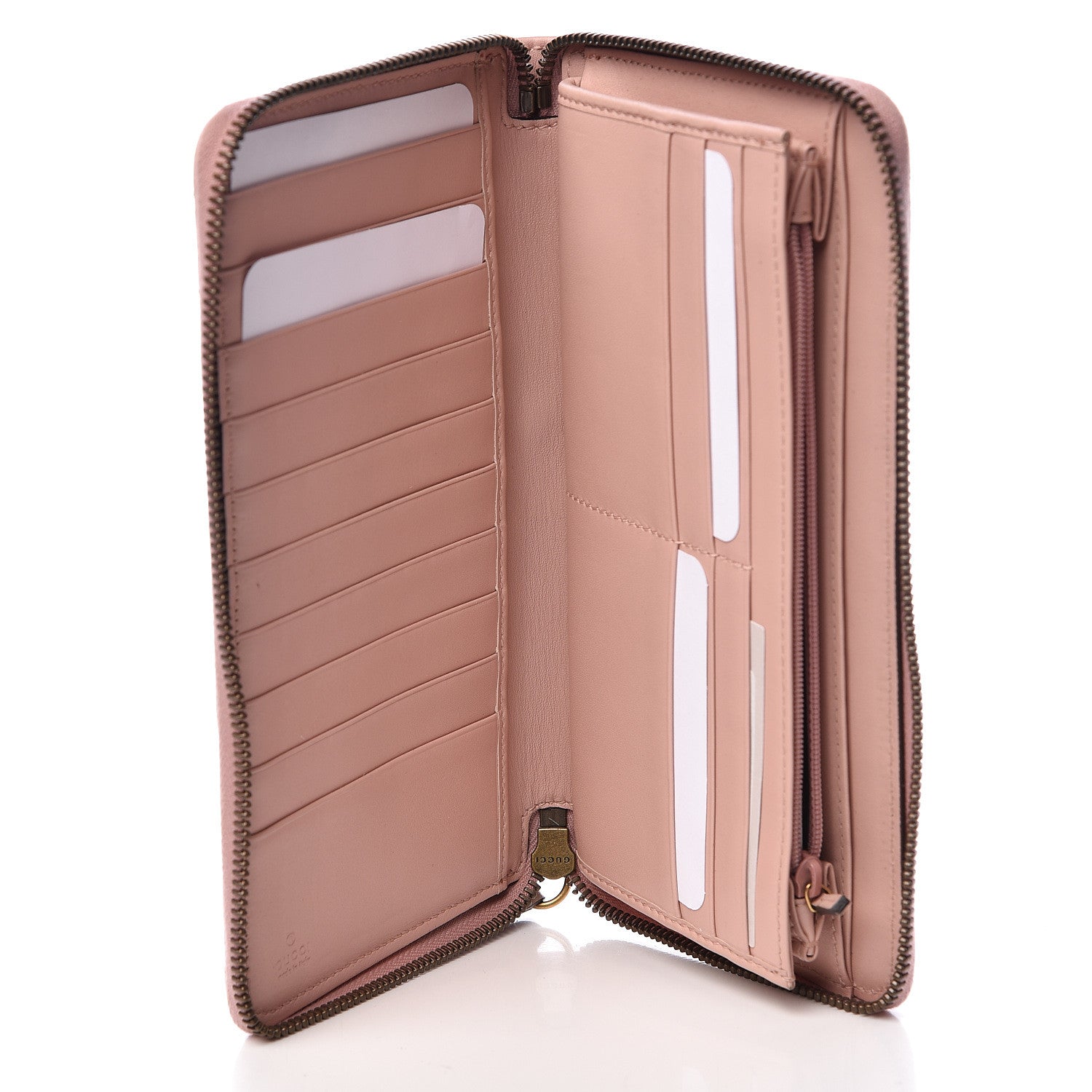 Gucci Calfskin Matelasse GG Marmont Zip Around Organizer Wallet Perfect Pink 5 of 11