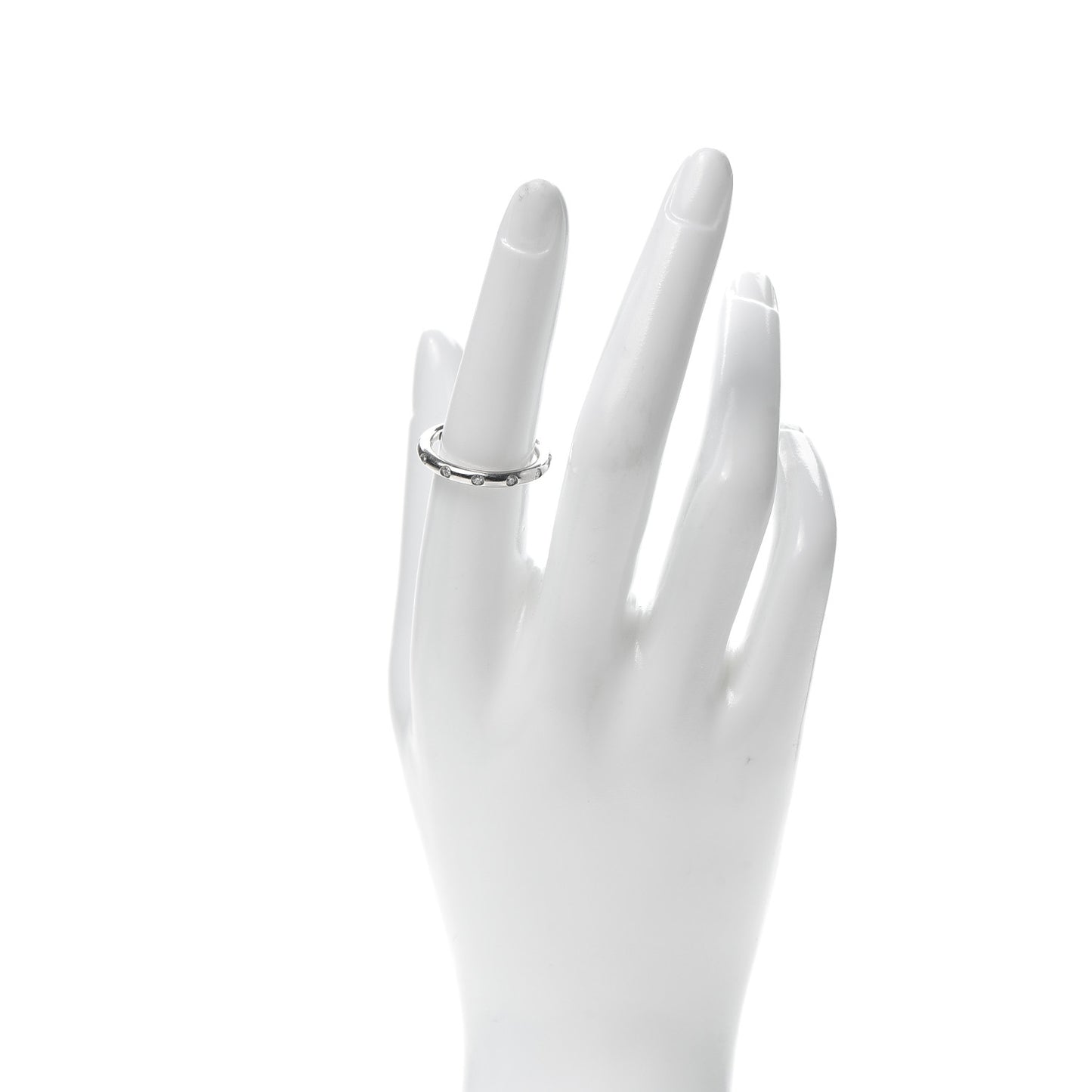 Platinum Diamond Bezet Band Ring 54 7