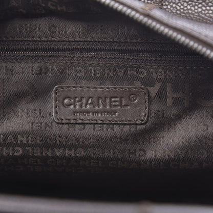 Chanel Caviar Square Stitched Bowler Dark Brown 6 of 10