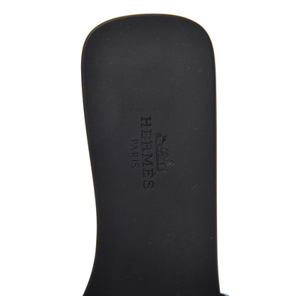 Hermes Rubber Aloha Sandals 36 Black 6 of 8