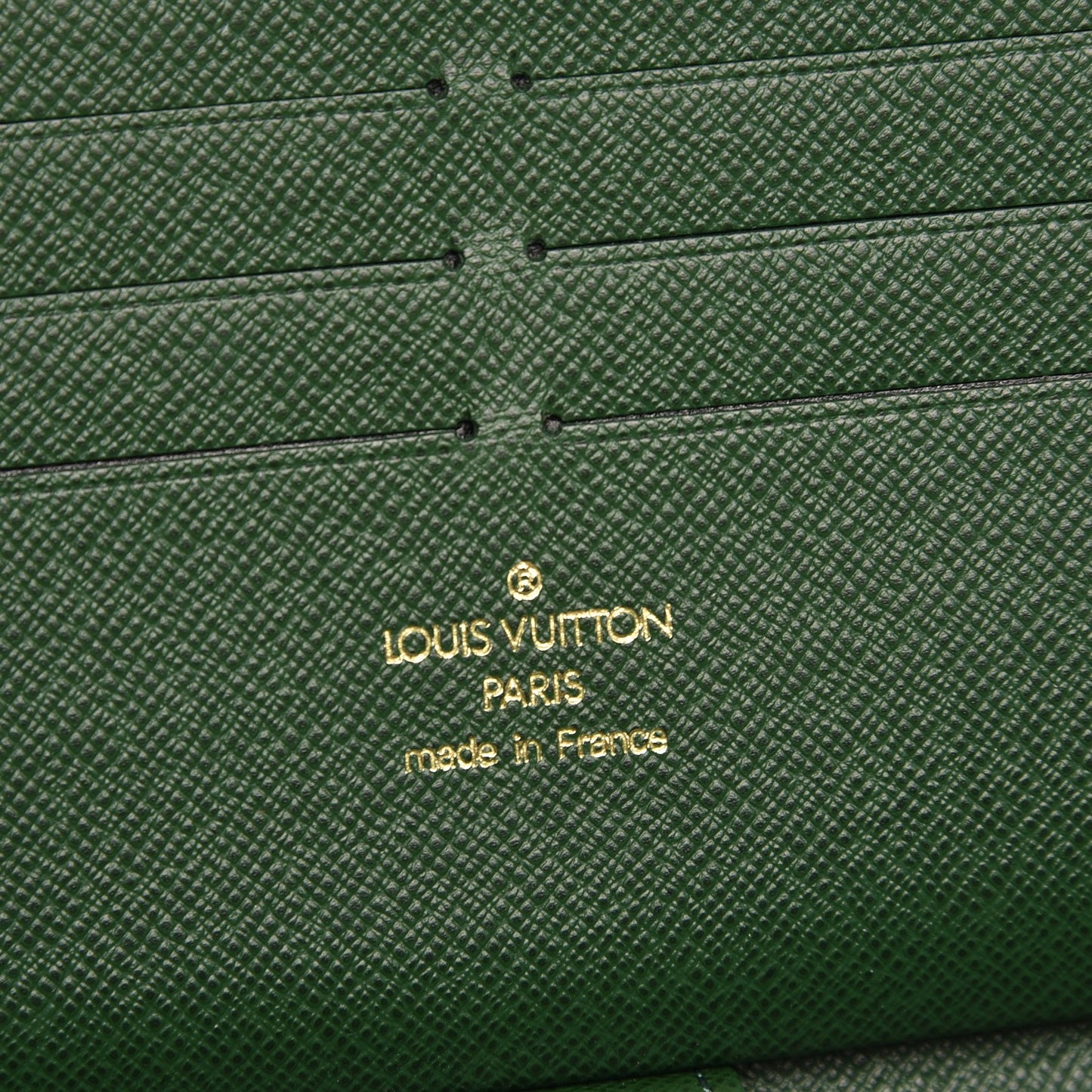 Monogram Groom Zippy Organizer Wallet Green