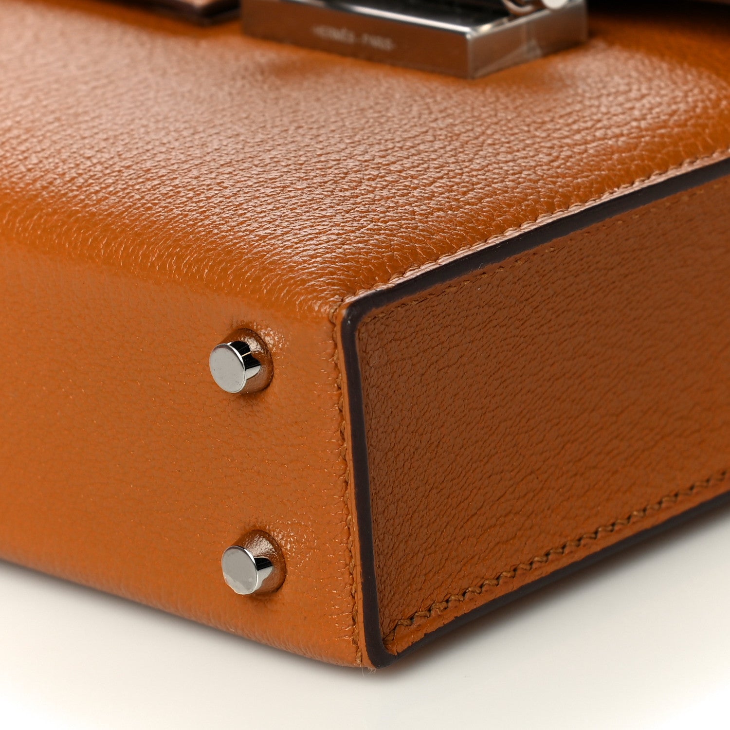 Hermes Chevre Mysore Mini Verrou Large Strap Bag Caramel 8 of 12