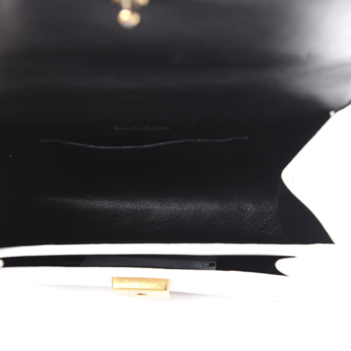 Patent Calfskin Lizard Embossed XS Sharp Top Handle Bag White