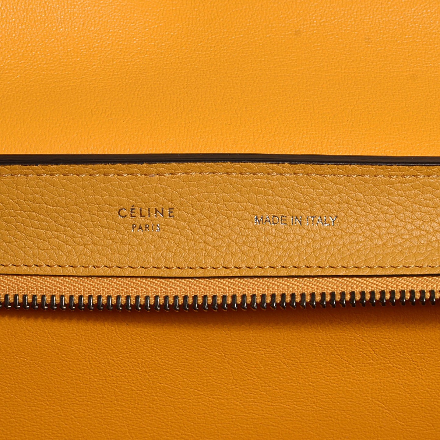 Drummed Calfskin Suede Medium Trapeze Mustard