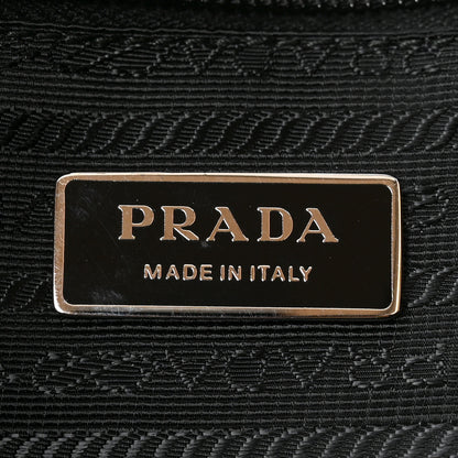 Prada Tessuto Nylon Soft Calfskin Tote Black 5 of 8