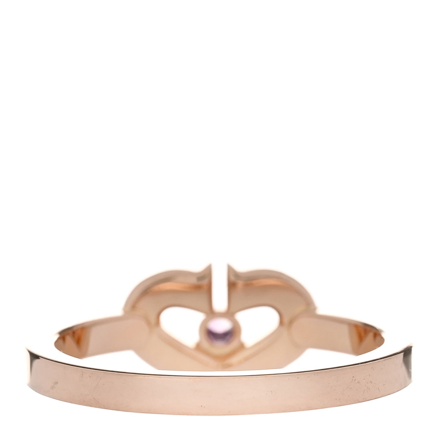 Cartier 18K Pink Gold Pink Sapphire Small Hearts and Symbols Ring 51 5.75 3 of 4