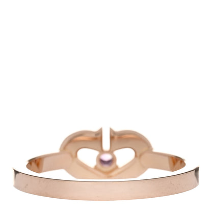Cartier 18K Pink Gold Pink Sapphire Small Hearts and Symbols Ring 51 5.75 3 of 4