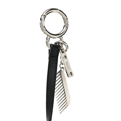 Fendi Fox Goat Mink Fur Nappa Crystal Studded Mini Karlito Tuxedo Bag Charm White Multicolor 3 of 4