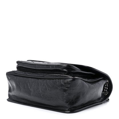 Saint Laurent Crinkled Calfskin Matelasse Monogram Medium Niki Chain Satchel Black 11 of 13