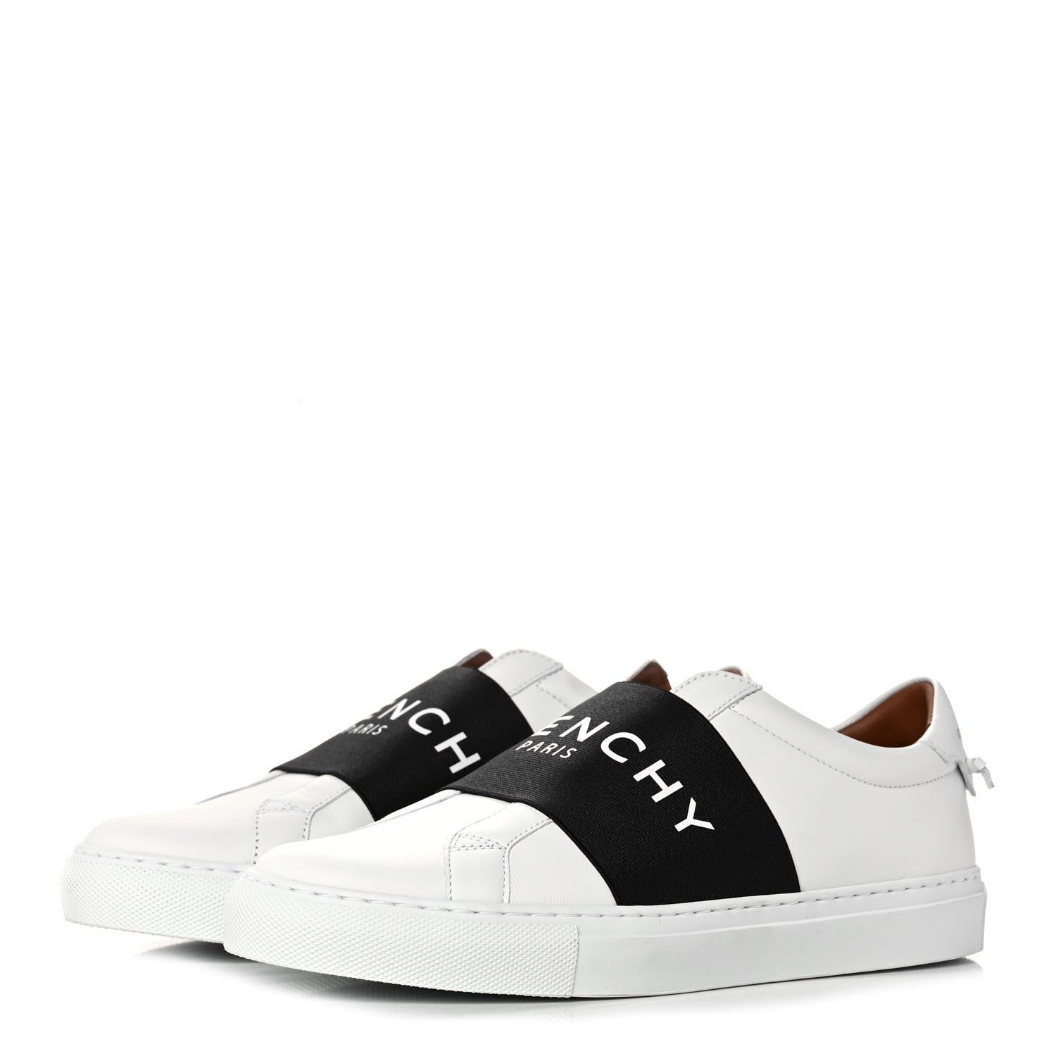 Givenchy Calfskin Band Logo Womens Urban Street Sneakers 39.5 White Black 3 of 12