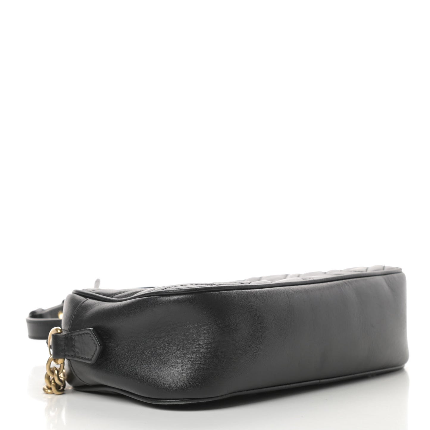Calfskin Matelasse Small GG Marmont Chain Shoulder Bag Black