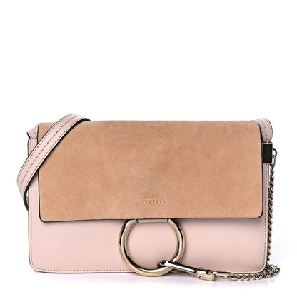 Chloe Suede Calfskin Small Faye Shoulder Bag Blushy Pink 1 of 11