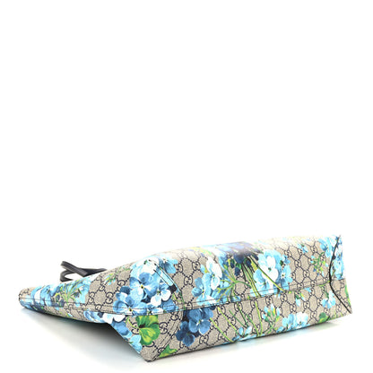 Gucci GG Supreme Monogram Blooms Medium Reversible Tote Beige Blue Navy 6 of 15