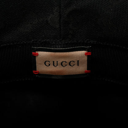 Gucci Monogram Textured Dollar Calfskin GG Jago Bucket Hat M Black 9 of 11