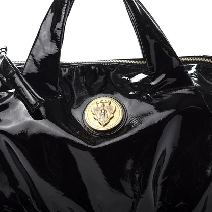 Gucci Patent Medium Hysteria Top Handle Bag Black 11 of 11
