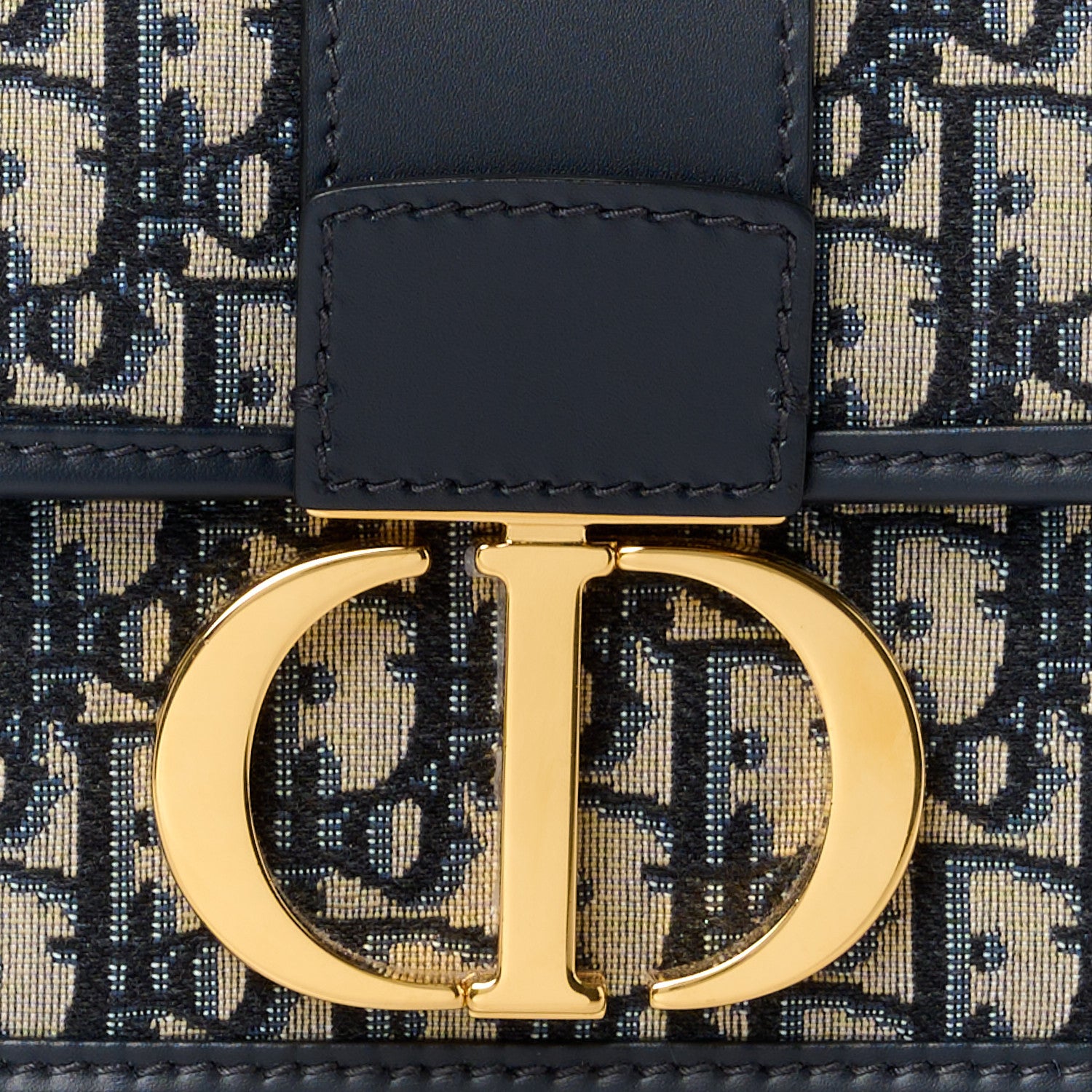 Christian Dior Oblique 30 Montaigne Chain Flap Bag Blue 8 of 13