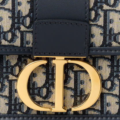Christian Dior Oblique 30 Montaigne Chain Flap Bag Blue 8 of 13