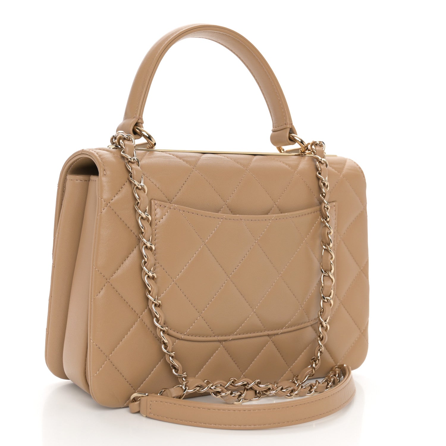 Chanel Lambskin Quilted Small Trendy CC Dual Handle Flap Bag Beige 3 of 10