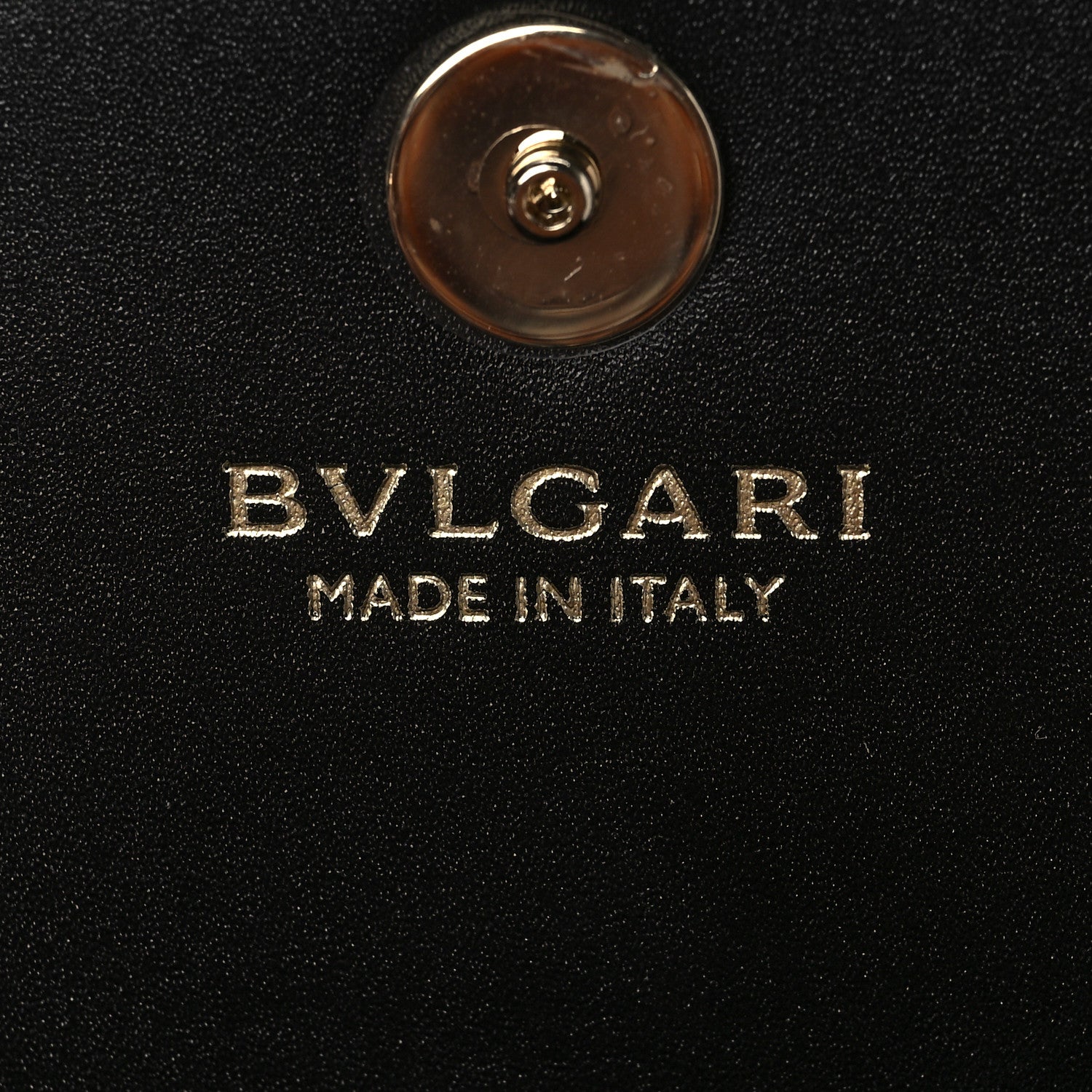 Bulgari Metallic Calfskin Striped Serpenti Forever Chain Wallet Silver Black 5 of 5