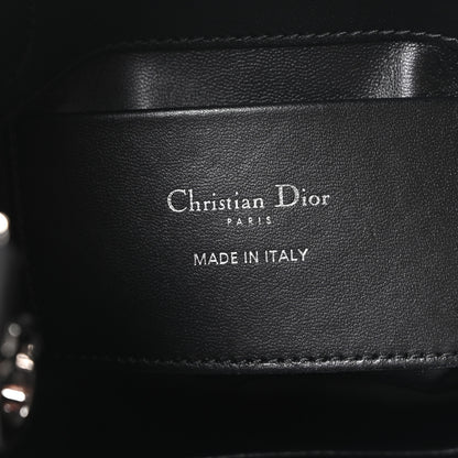 Christian Dior Crinkled Calfskin Macrocannage Small Toujours Vertical Tote Black 6 of 10