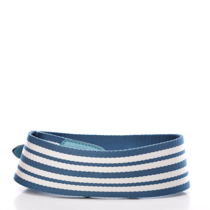 Prada Saffiano Striped Fabric Nastro Righe Shoulder Strap Turchese 2 of 4