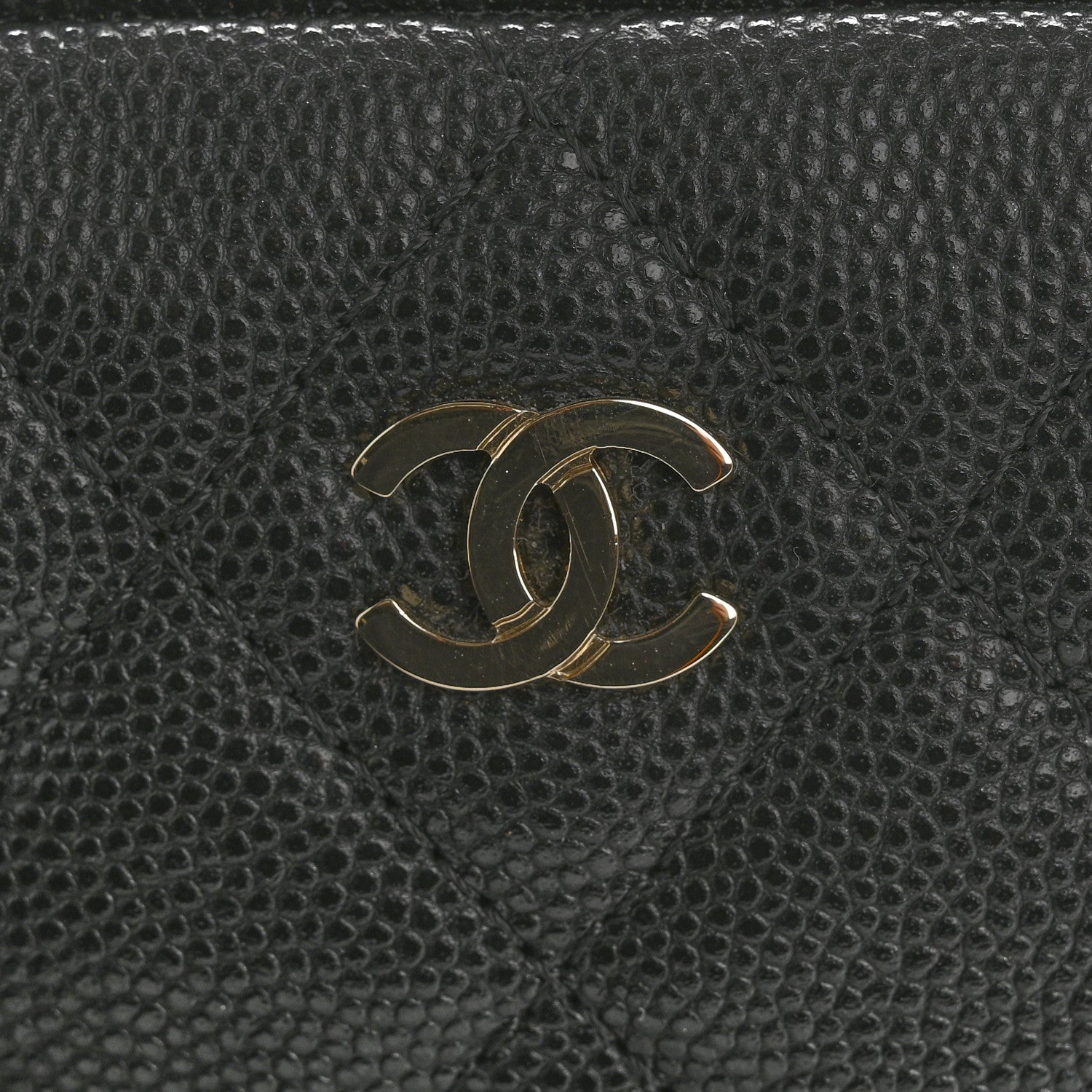Chanel Caviar Quilted Medium Curvy Pouch Cosmetic Case Black 8 of 9