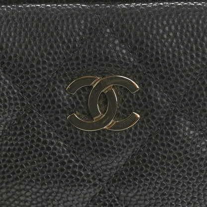 Chanel Caviar Quilted Medium Curvy Pouch Cosmetic Case Black 8 of 9