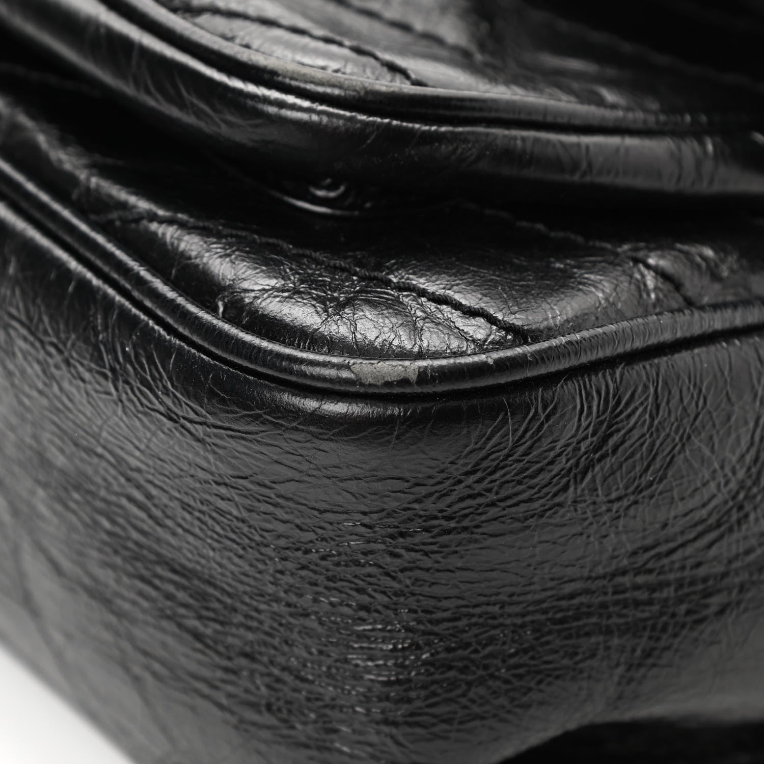 Saint Laurent Crinkled Calfskin Matelasse Monogram Medium Niki Chain Satchel Black 11 of 13