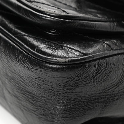 Saint Laurent Crinkled Calfskin Matelasse Monogram Medium Niki Chain Satchel Black 11 of 13