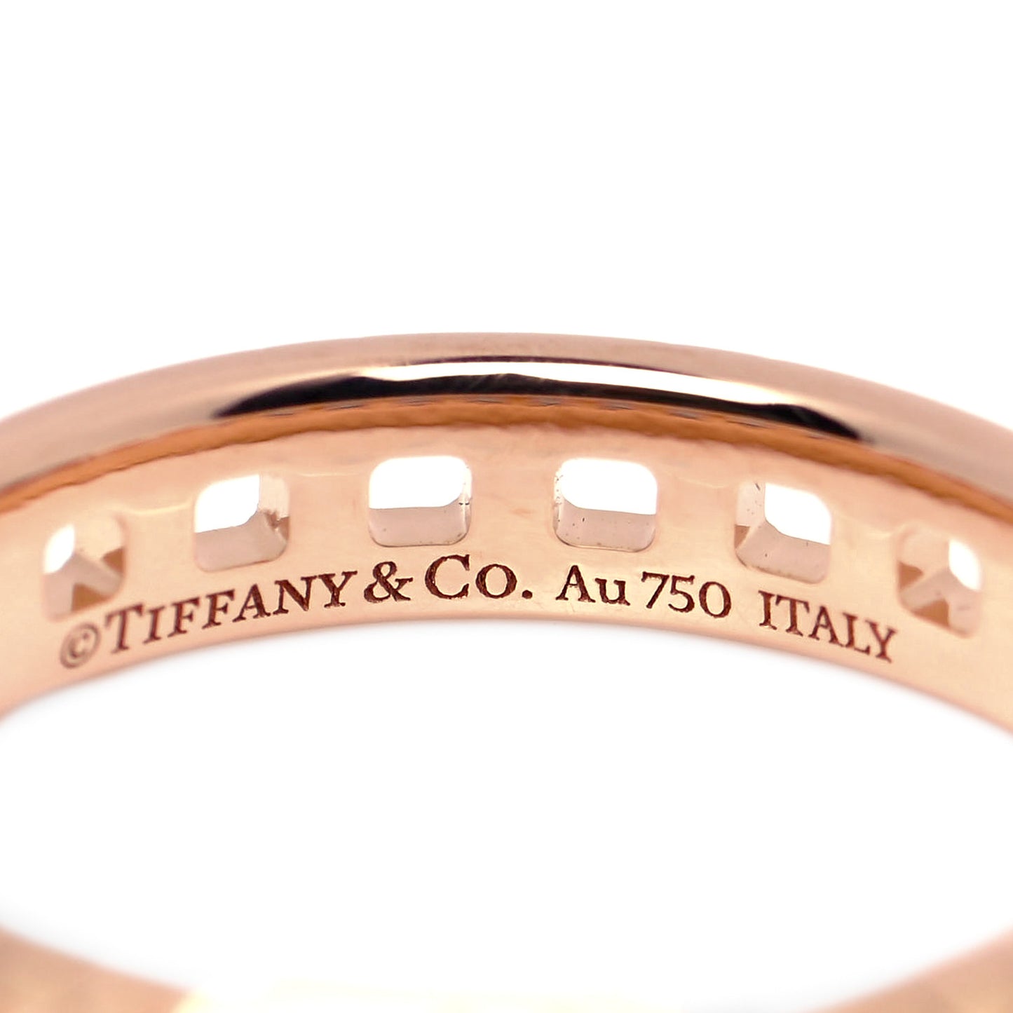 18K Rose Gold Narrow T True Ring 47 4