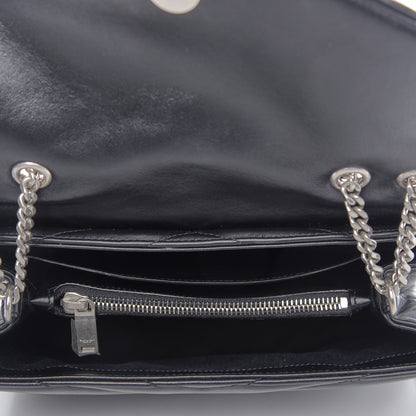 Saint Laurent Calfskin Y Quilted Monogram Small Loulou Chain Satchel Black 5 of 10