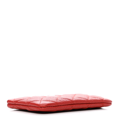 Chanel Caviar Quilted Small Cosmetic Case Red 4 of 8