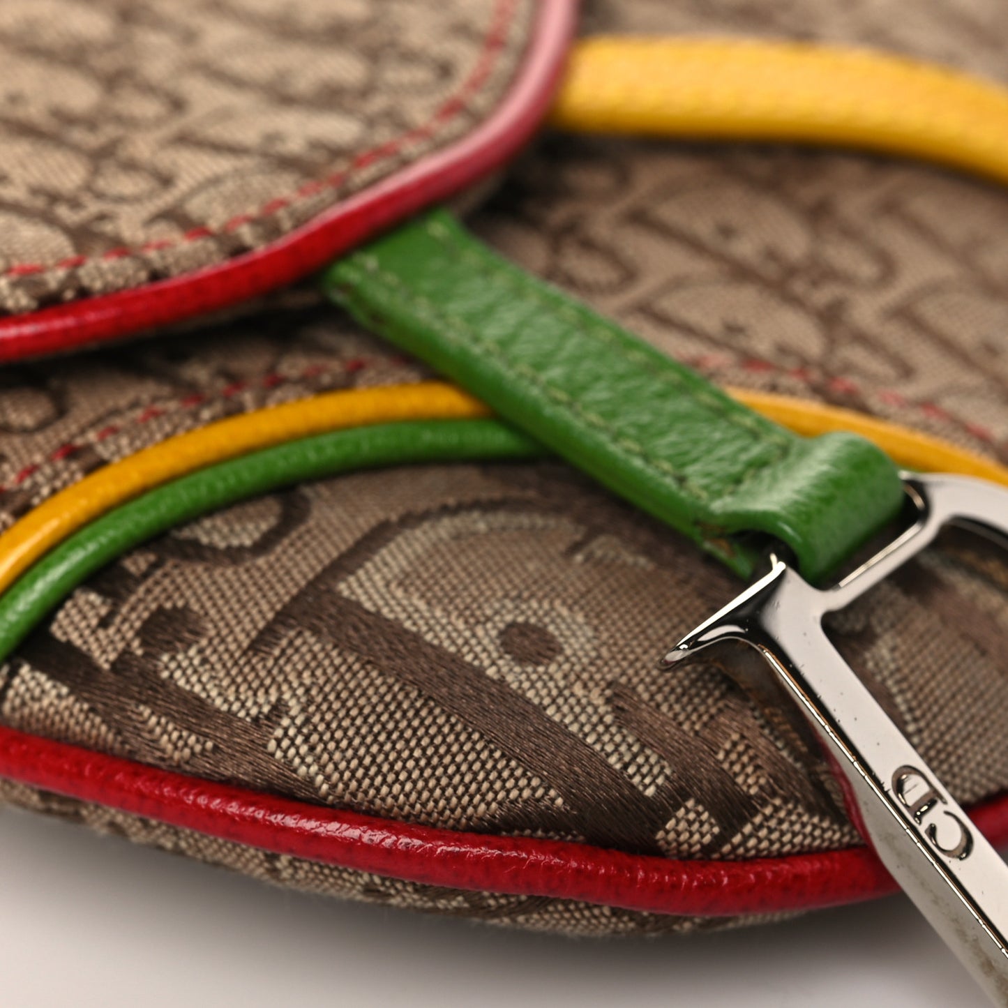 Monogram Rasta Saddle Belt Bag Beige