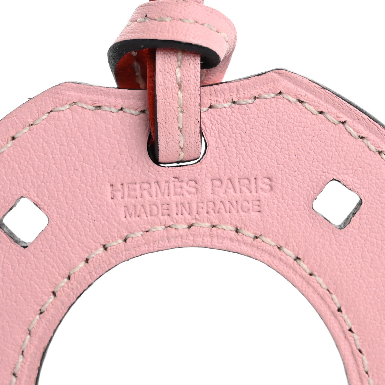 Hermes Swift Paddock Horseshoe Bag Charm Rose Sakura Vermillion 3 of 3