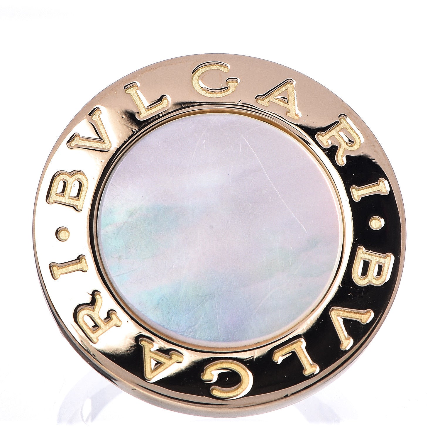 Bulgari 18K Yellow Gold Mother of Pearl BVLGARI BVLGARI Ring 53 6.5 1 of 5