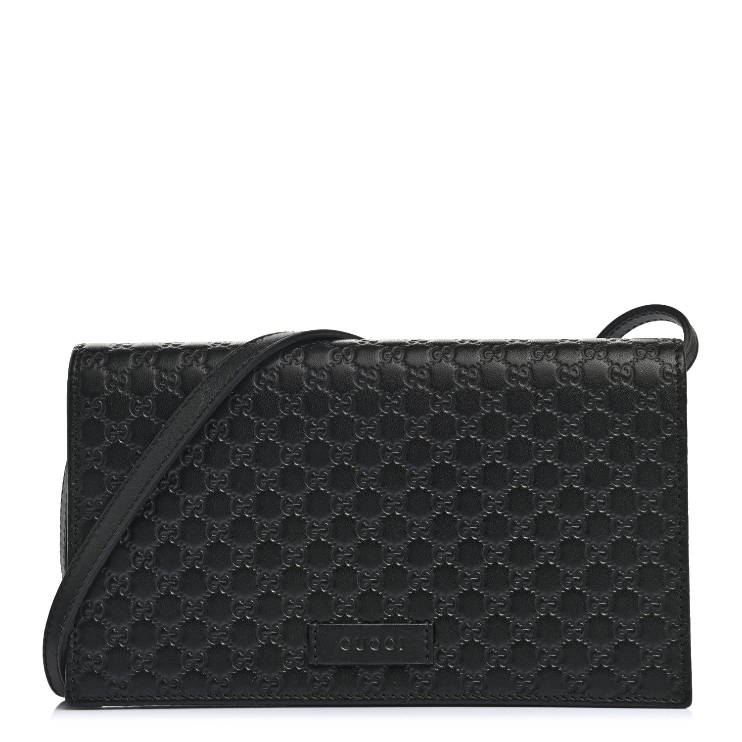 Gucci Microguccissima Crossbody Wallet Black 1 of 6