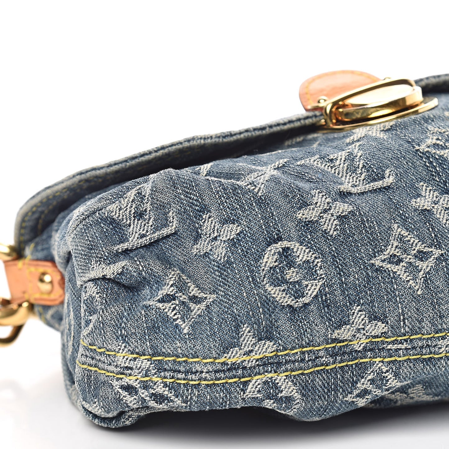Monogram Denim Mini Pleaty Blue