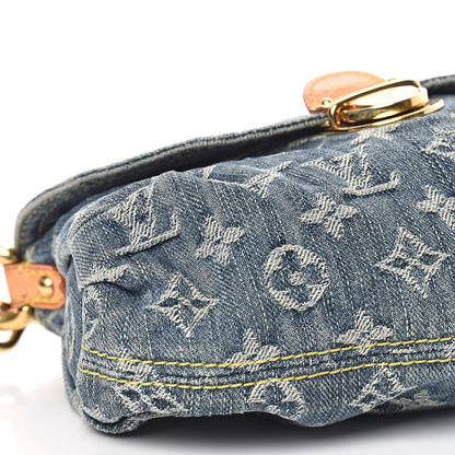 Louis Vuitton Monogram Denim Mini Pleaty Blue 8 of 10