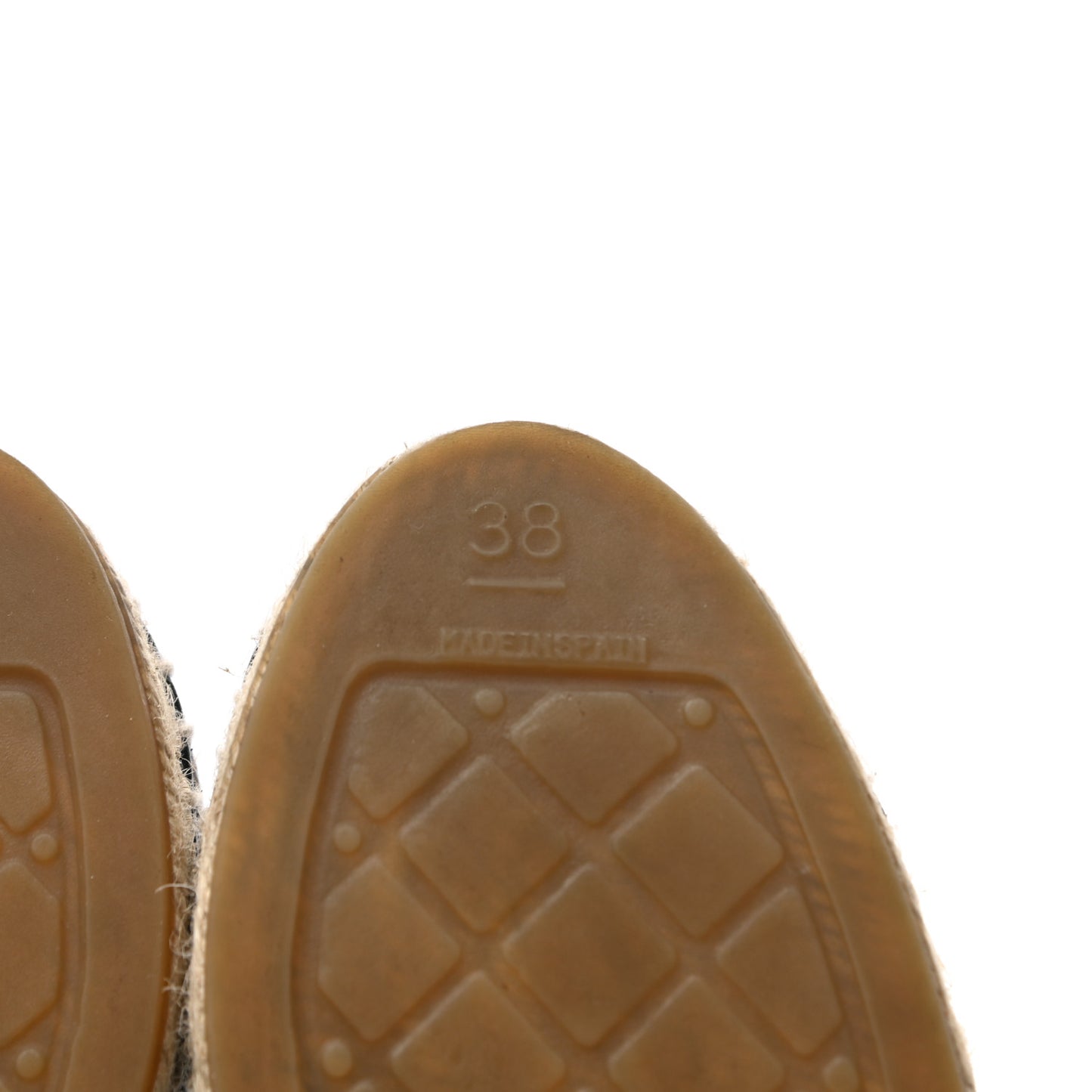 Calfskin Chain CC Espadrilles 38 Black