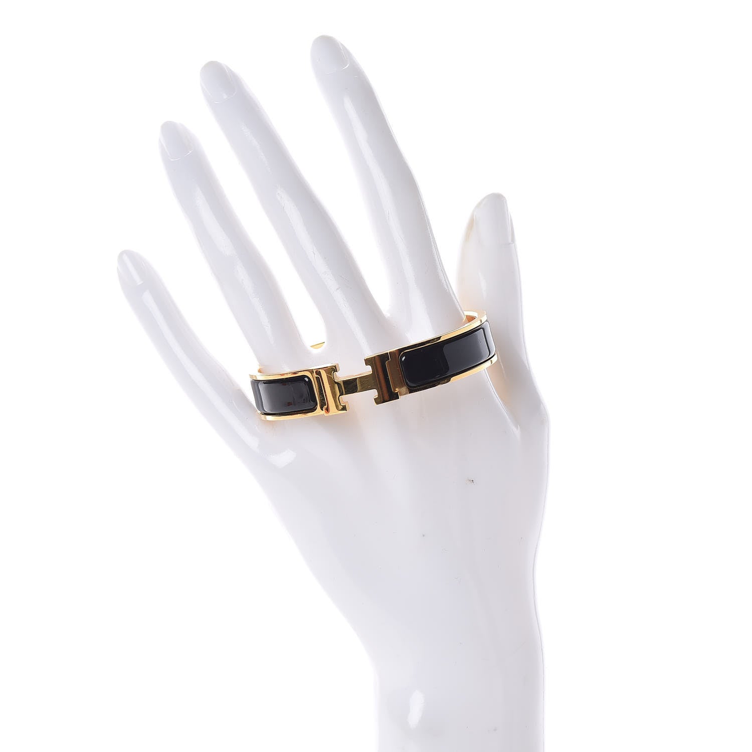 Hermes Enamel Narrow Clic Clac H Bracelet PM Black 2 of 4