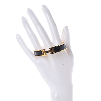Hermes Enamel Narrow Clic Clac H Bracelet PM Black 2 of 4